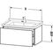 Duravit Waschtischunterbau L-CUBE 469x670x408mm cappuccino hochglanz