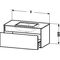 Duravit Waschtischunterbau DURASTYLE 550x800x500mm taupe
