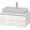 Duravit Konsolenunterschrank L-CUBE 400x920x547mm flannel grey seidenmatt