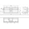 V&B Waschtischunterschrank FINION 1600x603x501mm AP Glas wh ma bl ma lacq.