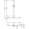 Hewi Duschhandlauf SERIE 801 se 1100mm waagerecht 762mm signalweiß