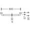 Hewi Haltegriff SERIE 801 90 tief d= 33mm Achsmaß 600mm signalweiß