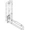 Hewi Stützklappgriff SERIE 801 mobil drehb m Polster d= 33mm 750mm aquablau