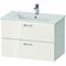 Duravit Badmöbel-Set XBASE 830mm, mit Spiegel GOOD weiß hochglanz