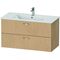 Duravit Waschtischunterbau XBASE 2 Schubkästen 552x1000x475mm eiche natur