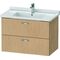 Duravit Waschtischunterbau XBASE 2 Schubkästen 560x800x468mm eiche natur