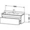 Duravit Waschtischunterbau DURASTYLE 470x1000x406mm eiche natur / weiß matt