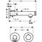 Select-Waschtischmischer AXOR UNO 165 UP, Wandmontage brushed brass