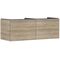 HG Waschtischunterschrank Xelu Q 1360x485x550mm Ei natur Griff mattweiß