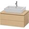Duravit Waschtischunterbau L-CUBE 820x547mm 2 Schubk we hgl ES Ahorn mitte