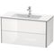 Duravit Waschtischunterbau XSQUARE 1010x560x478mm 2 Schubk we hgl ES NB Mi.