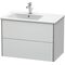 Duravit Waschtischunterbau XSQUARE 810x560x478mm 2 Schubk we sdm ES NB Mi.