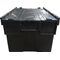 Mehrwegbehälter L600xB400xH400mm schwarz Wände u.BD geschlossen