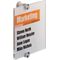 Tür-/Infoschild B148xH148mm Sichtfenster Acryl Rücken Acryl DURABLE
