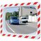 Verkehrsspiegel H600xB800mm Kunststoff,rot/weiß f.2 Richtungen 20m SPL