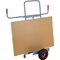 Plattenkarre Trgf.350kg H.1440mm Aufl.-L500xB200mm Bereifung Luft taubenblau