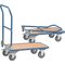 Plattformwagen Ladeflächen L720xB450mm STA taubenblau Trgf.250kg PROMAT