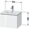 Duravit WTU Compact L-CUBE 400x520x421mm, 1 Auszug weiß supermatt