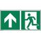 Hinweisschild Notausgang geradeaus ISO 7010 300x150mm PVC