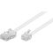 Modularanschlußkabel 4-polig bele. 8P4C Stecker-6P4C Stecker, 6m weiss