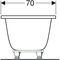 Geberit Badewanne TAWA 1700x700x466mm weiß