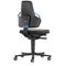 Arbeitsdrehstuhl Nexxit Rl.Integralschaum schwarz Griff blau 450-600mm BIMOS