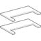Geberit Einlegeboden RENOVA COMFORT 620x20x400mm, 2 Stück, weiß