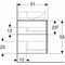 Geberit Unterschrank VariForm 1350x550x510mm weiß hochglanz