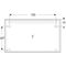 Geberit Lichtspiegel OPTION BASIC SQUARE LED-Bel oben Alu eloxiert 1200x700x32mm