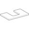 Geberit Waschtischplatte ONE Auss mttg 750x30x470mm NB hick Mel Ho-st