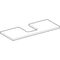 Geberit Waschtischplatte ONE Auss mttg 1200x30x470mm we lackiert matt