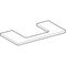Geberit Waschtischplatte ONE Auss mttg 900x30x470mm sa-gr lack hgl