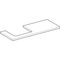 Geberit Waschtischplatte ONE Auss li 1200x30x470mm we lack hgl