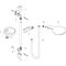 Brauseset RAINDANCE SELECT S 150 3jet Bsta Unica'S Puro 900mm weiß/chrom