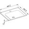 Keuco Keramik-Waschtisch X-LINE 465x17x383mm we m 1L-Boh
