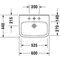 Duravit Waschtisch DURASTYLE MED o ÜL m HLB 600x440mm ohne Hahnloch weiß