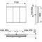 Keuco Spiegelschrank ROYAL MODULAR 2.0 Breite 1100mm Höhe 900mm Tiefe 120mm