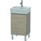 Duravit Waschtischunterbau L-CUBE 593x434x341mm Anschlag links pine silver