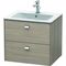 Duravit Waschtischunterbau BRIOSO Griffe chrom 553x620x479mm pine silver