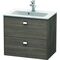 Duravit WT-Unterbau BRIOSO COMPACT Griffe chrom 553x620x389mm pine terra