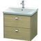 Duravit Waschtischunterbau BRIOSO Griffe chr 561x620x479mm europ. eiche