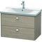 Duravit Waschtischunterbau BRIOSO Griffe chrom 561x820x479mm pine silver