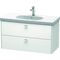 Duravit Waschtischunterbau BRIOSO Griffe chrom 563x1020x469mm weiß matt