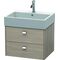 Duravit Waschtischunterbau BRIOSO Griffe chrom 442x584x459mm pine silver