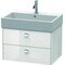 Duravit Waschtischunterbau BRIOSO Griffe chr 442x684x459mm weiß hochglanz