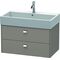 Duravit Waschtischunterbau BRIOSO Griffe chrom 442x784x459mm basalt matt