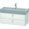 Duravit Waschtischunterbau BRIOSO Griffe chrom 442x984x459mm weiß matt