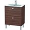 Duravit WT-Unterbau BRIOSO COMPACT Griffe chr 683x620x389mm nussbaum dunkel
