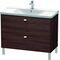 Duravit Waschtischunterbau BRIOSO Griffe chr 691x1020x479mm Kast. dunkel