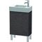 Duravit Waschtischunterbau L-CUBE 582x480x240mm Ans re Ei dunkel gebürstet